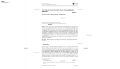 Does risk perception limit the climate change mitigation behaviors?